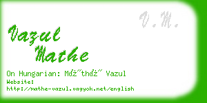 vazul mathe business card